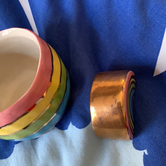 Handmade rainbow tea cup and ceramic rainbow sculpture by Kira Call Ceramics - Picture 2 of 2